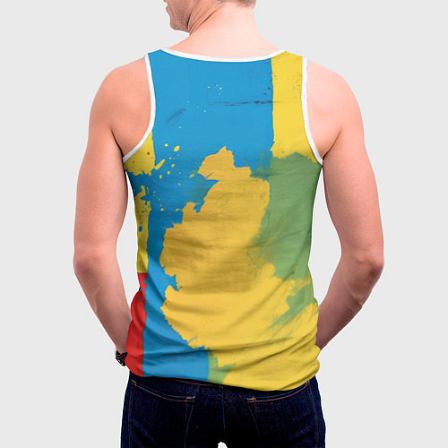 Мужская майка без рукавов Бэтмен предупреждает / 3D-Белый – фото 4