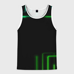 Мужская майка без рукавов Black green color
