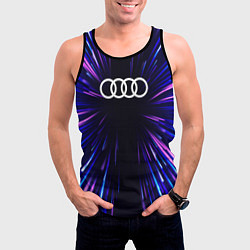 Майка-безрукавка мужская Audi neon energy, цвет: 3D-черный — фото 2