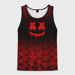 Майка-безрукавка мужская Marshmello red poly, цвет: 3D-черный