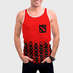 Майка-безрукавка мужская Dota игровой паттерн, цвет: 3D-белый — фото 2