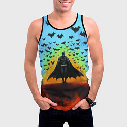 Майка-безрукавка мужская Бэтмен и летучие мыши, цвет: 3D-черный — фото 2