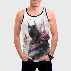 Майка-безрукавка мужская Бэтмен в тумане, цвет: 3D-черный — фото 2