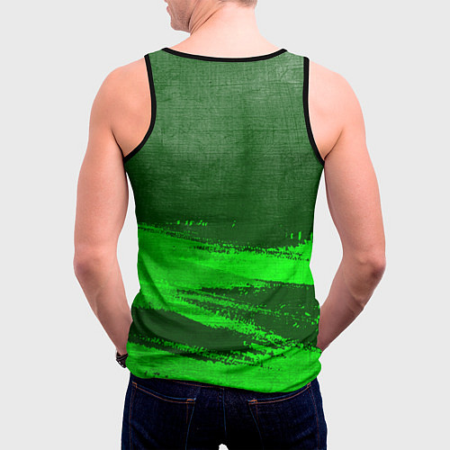 Мужская майка без рукавов Dongfeng - green gradient посередине / 3D-Черный – фото 4