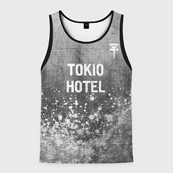 Майка-безрукавка мужская Tokio Hotel - grey gradient посередине, цвет: 3D-черный