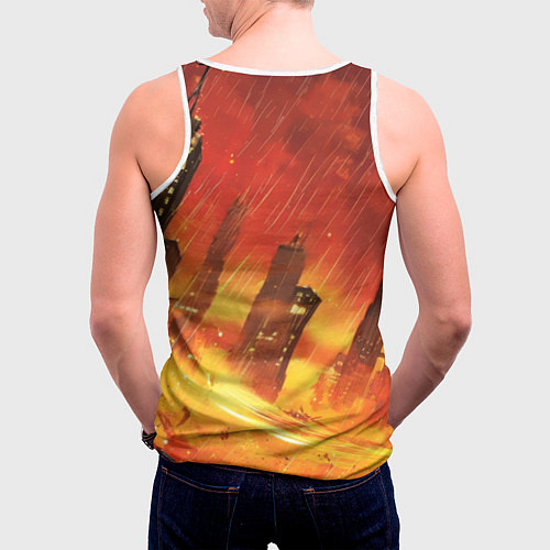 Мужская майка без рукавов Бэтмен застыл в воздухе / 3D-Белый – фото 4