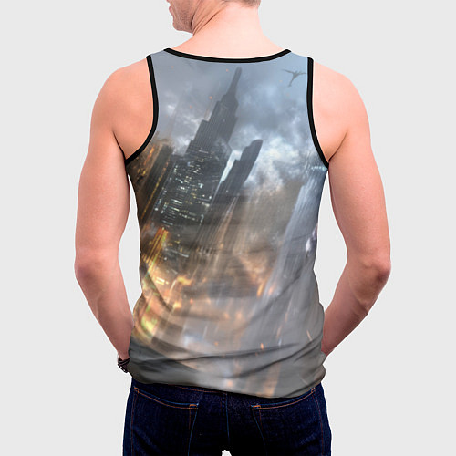 Мужская майка без рукавов Бэтмен - старый стиль / 3D-Черный – фото 4