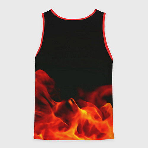 Мужская майка без рукавов Doom огненная текстура / 3D-Красный – фото 2