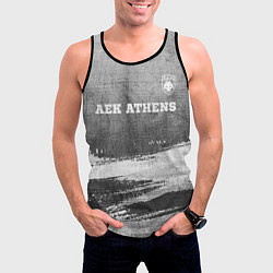 Майка-безрукавка мужская AEK Athens - grey gradient посередине, цвет: 3D-черный — фото 2