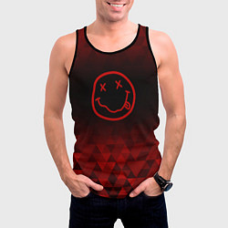 Майка-безрукавка мужская Nirvana red poly, цвет: 3D-черный — фото 2