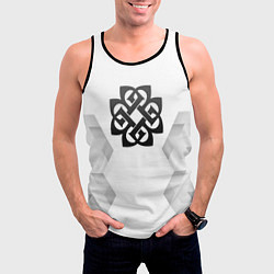 Майка-безрукавка мужская Breaking Benjamin white poly, цвет: 3D-черный — фото 2