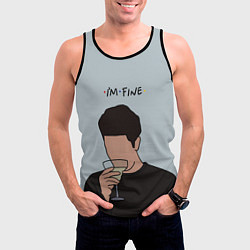 Майка-безрукавка мужская Ross - im fine, цвет: 3D-черный — фото 2