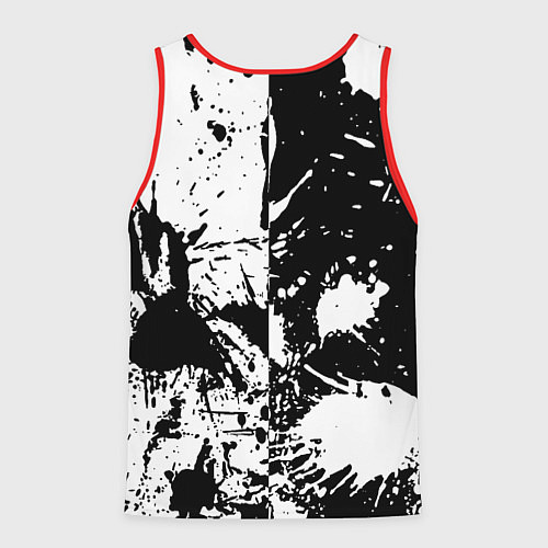 Мужская майка без рукавов BMW черно белые краски / 3D-Красный – фото 2