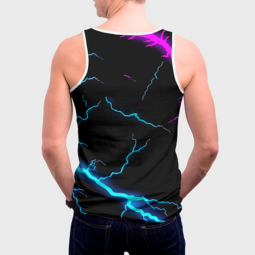 Мужская майка без рукавов Dota неоновый шторм / 3D-Белый – фото 4