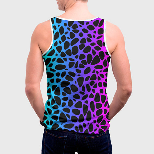 Мужская майка без рукавов Кактус инопланетянин / 3D-Белый – фото 4