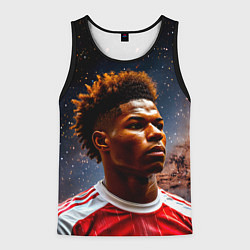 Майка-безрукавка мужская Маркус Рашфорд и космос, цвет: 3D-черный