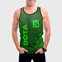 Майка-безрукавка мужская Dota - green gradient вертикально, цвет: 3D-черный — фото 2