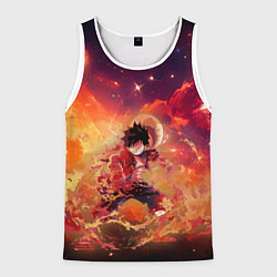 Майка-безрукавка мужская Fire Luffy - One Piece, цвет: 3D-белый