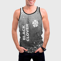 Майка-безрукавка мужская Black Clover - grey gradient вертикально, цвет: 3D-черный — фото 2