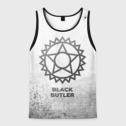 Майка-безрукавка мужская Black Butler - white gradient, цвет: 3D-черный