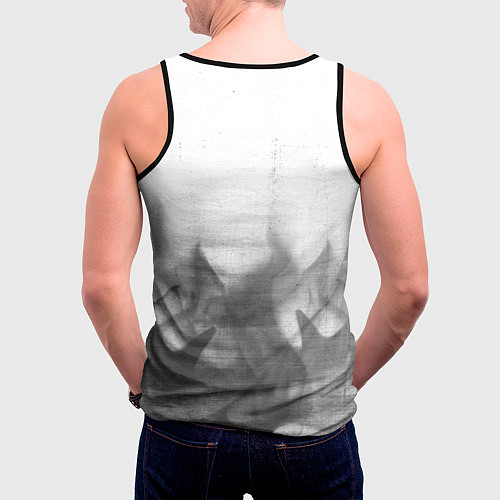 Мужская майка без рукавов Fallout - white gradient посередине / 3D-Черный – фото 4