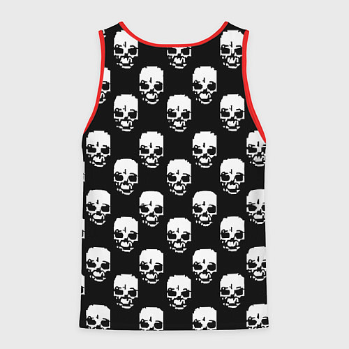 Мужская майка без рукавов AC DC rock skull / 3D-Красный – фото 2