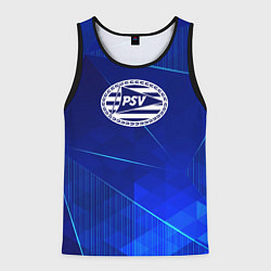 Майка-безрукавка мужская PSV blue poly, цвет: 3D-черный