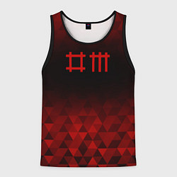 Майка-безрукавка мужская Depeche Mode red poly, цвет: 3D-черный