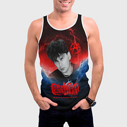 Майка-безрукавка мужская Сектор газа Юрий Хой, цвет: 3D-белый — фото 2