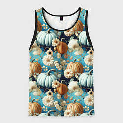 Майка-безрукавка мужская Маленькие тыковки, цвет: 3D-черный
