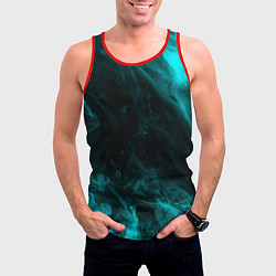 Майка-безрукавка мужская Neon smoke, цвет: 3D-красный — фото 2