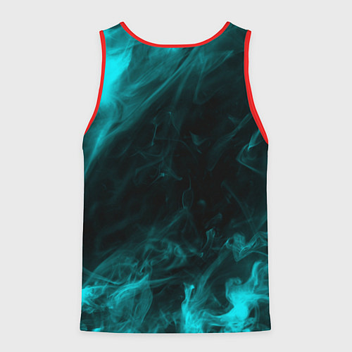 Мужская майка без рукавов Neon smoke / 3D-Красный – фото 2