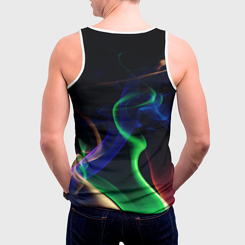 Мужская майка без рукавов Color blue green red / 3D-Белый – фото 4