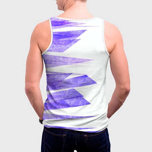 Мужская майка без рукавов Color white purple / 3D-Белый – фото 4