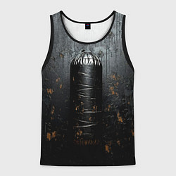 Майка-безрукавка мужская Черная боксерская груша, цвет: 3D-черный