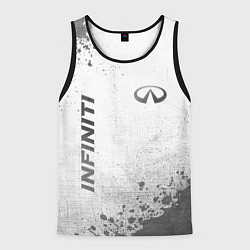 Майка-безрукавка мужская Infiniti - white gradient вертикально, цвет: 3D-черный