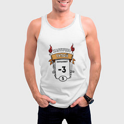 Майка-безрукавка мужская Chaotic dumb card, цвет: 3D-белый — фото 2