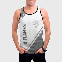 Майка-безрукавка мужская In Flames - white gradient вертикально, цвет: 3D-черный — фото 2