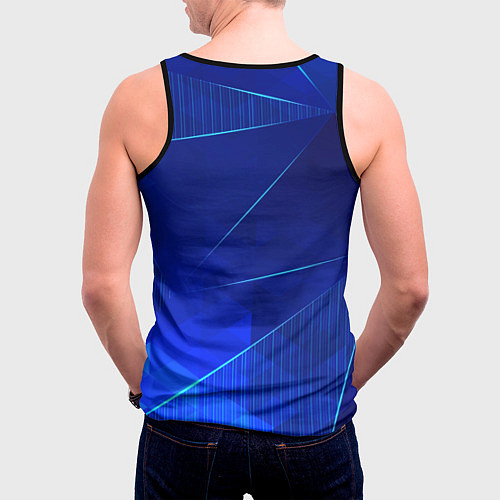 Мужская майка без рукавов Chelsea blue poly / 3D-Черный – фото 4
