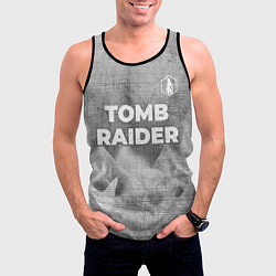 Майка-безрукавка мужская Tomb Raider - grey gradient посередине, цвет: 3D-черный — фото 2