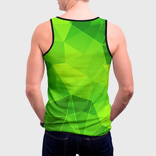 Мужская майка без рукавов Nirvana green poly / 3D-Черный – фото 4