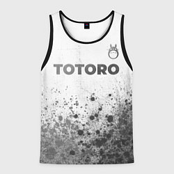 Майка-безрукавка мужская Totoro - white gradient посередине, цвет: 3D-черный