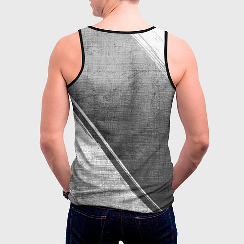 Мужская майка без рукавов Ramones - grey gradient вертикально / 3D-Черный – фото 4