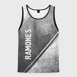 Майка-безрукавка мужская Ramones - grey gradient вертикально, цвет: 3D-черный