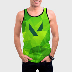 Майка-безрукавка мужская Valorant green poly, цвет: 3D-черный — фото 2