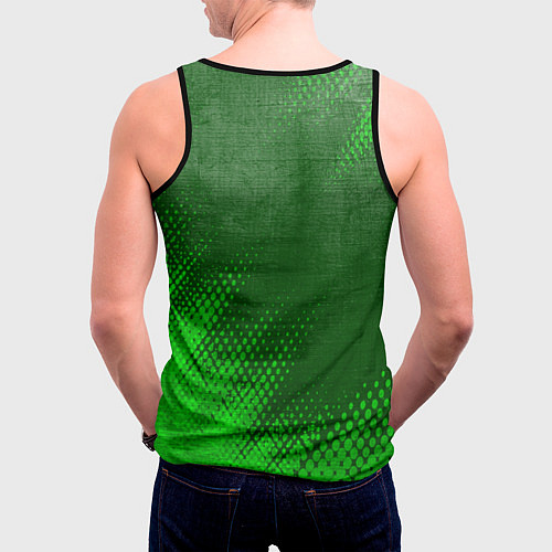 Мужская майка без рукавов Haval - green gradient вертикально / 3D-Черный – фото 4