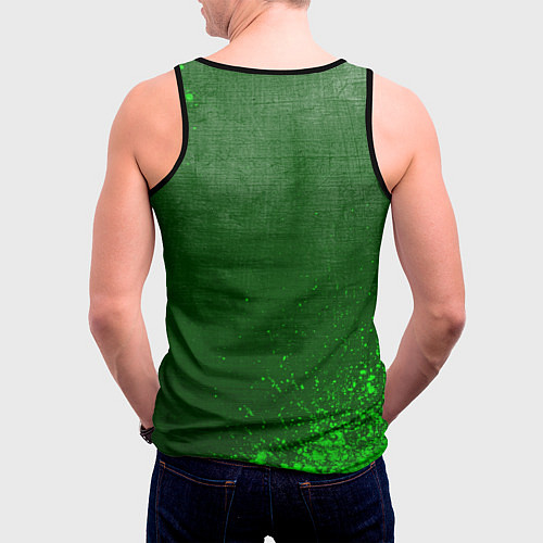 Мужская майка без рукавов Twenty One Pilots - green gradient / 3D-Черный – фото 4
