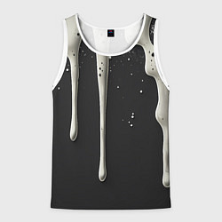 Майка-безрукавка мужская Белая слизь текстура, цвет: 3D-белый