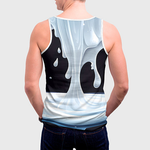 Мужская майка без рукавов Молочная текстура / 3D-Белый – фото 4