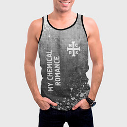 Майка-безрукавка мужская My Chemical Romance - grey gradient вертикально, цвет: 3D-черный — фото 2